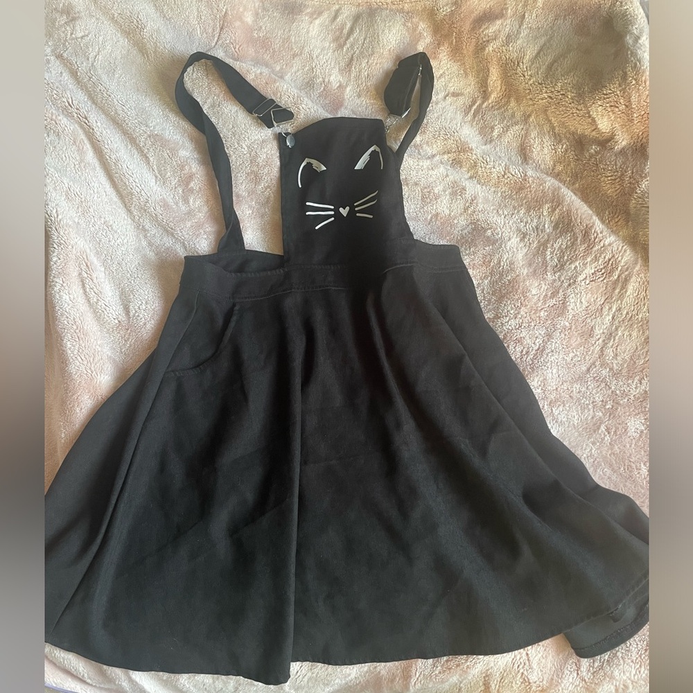 Cat overall dress/pinafore